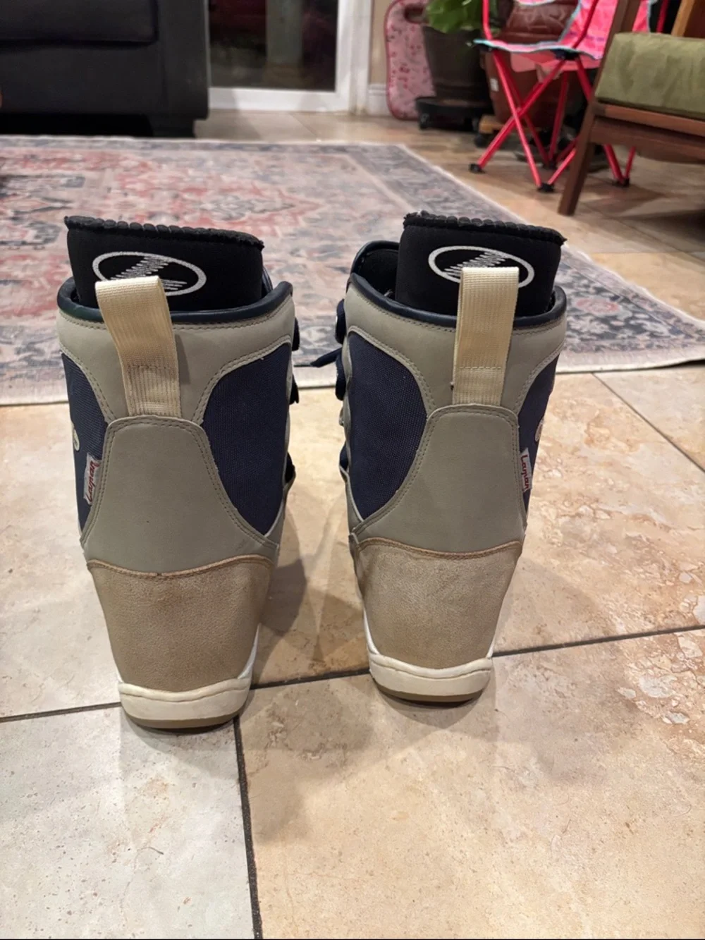Men's Navy and Gray Insulated Rain & Snow Boots